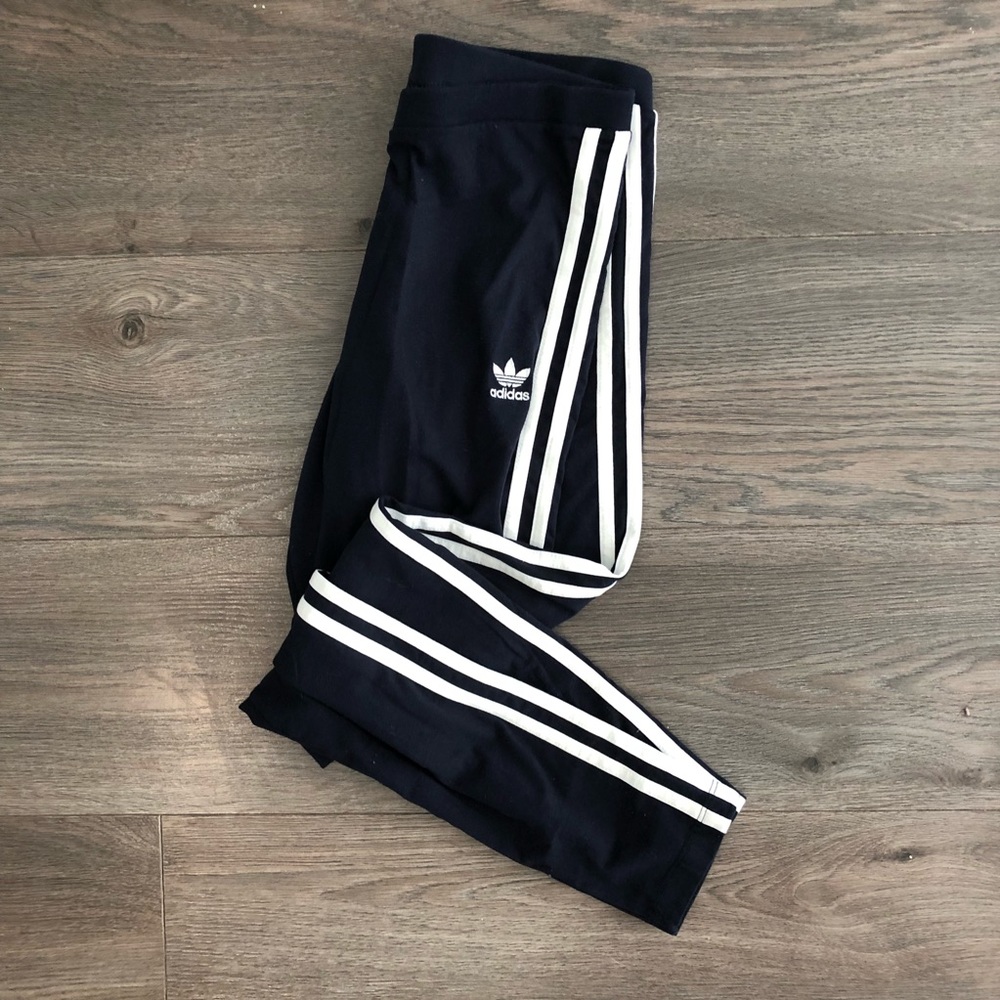 Adidas leggings three stripes navy